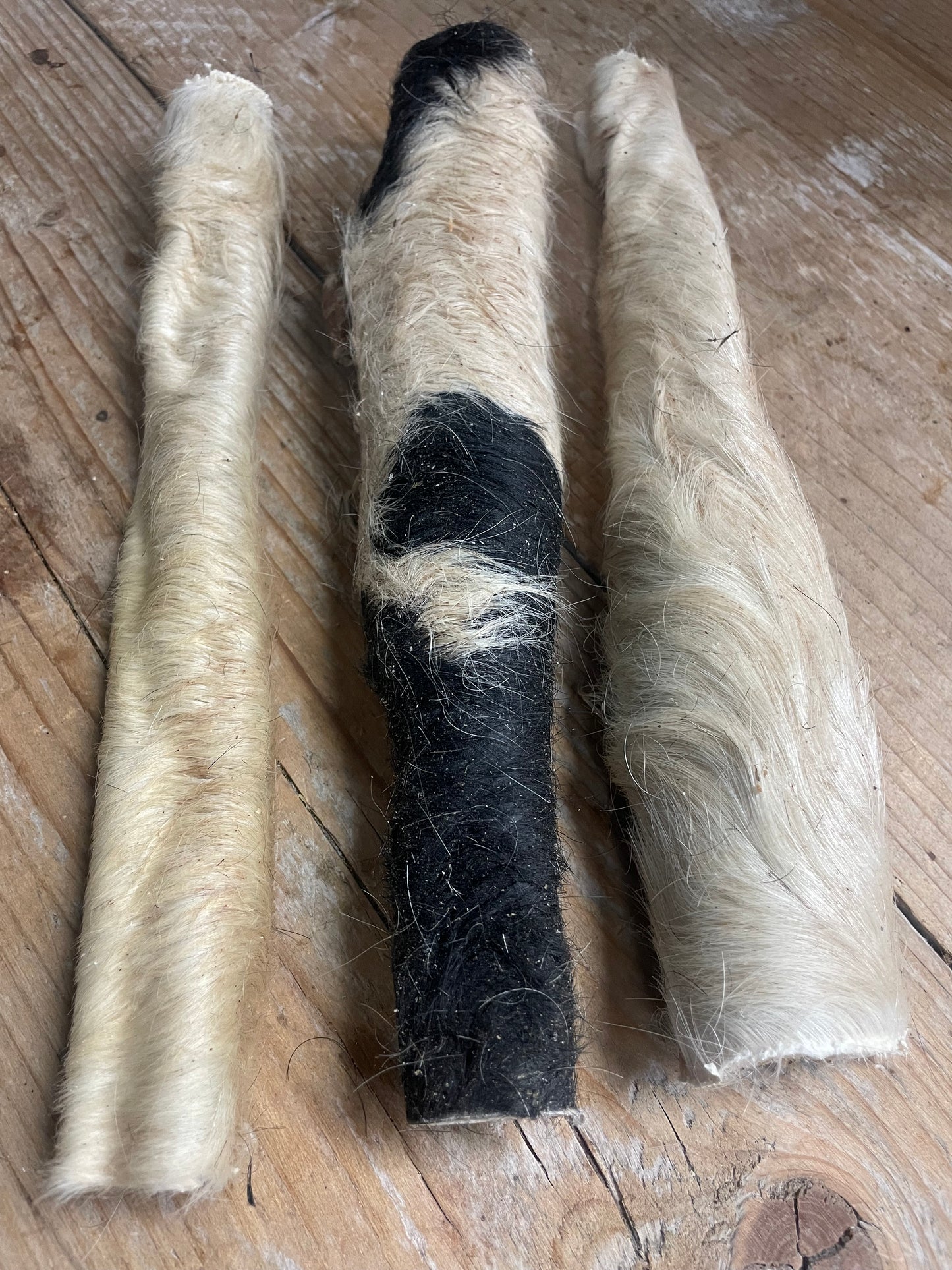 Runderkophuid stukken met vacht 25-30